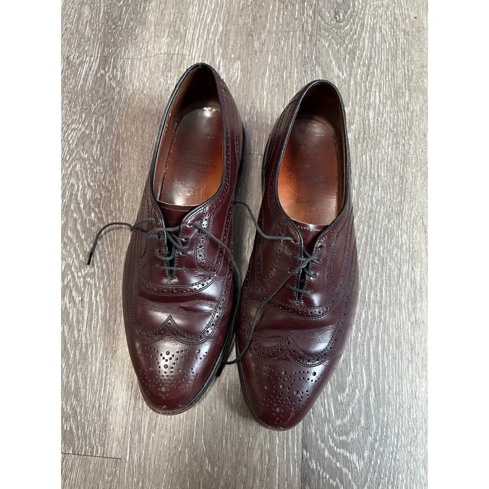 Allen Edmonds Leather McAllister Wingtip Shoes Chester Ox Blood Men's 8.5 D
